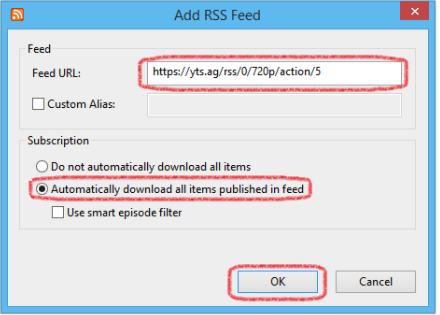 RSS uTorrent
